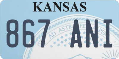 KS license plate 867ANI