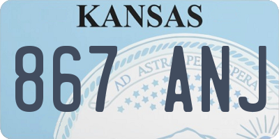 KS license plate 867ANJ
