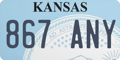 KS license plate 867ANY