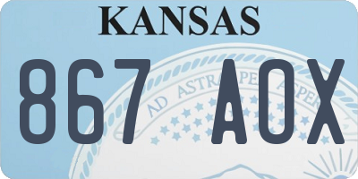 KS license plate 867AOX