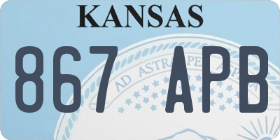 KS license plate 867APB