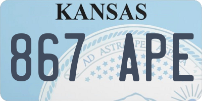 KS license plate 867APE