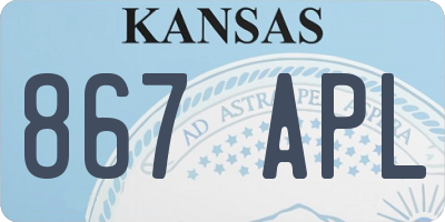 KS license plate 867APL