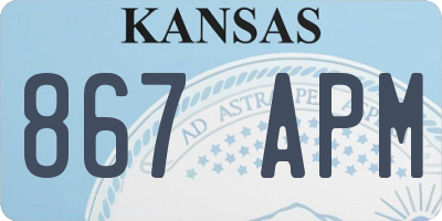 KS license plate 867APM