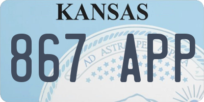 KS license plate 867APP