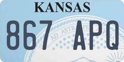 KS license plate 867APQ
