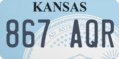 KS license plate 867AQR
