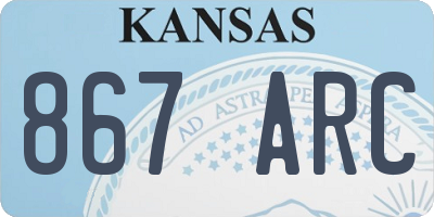 KS license plate 867ARC