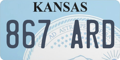 KS license plate 867ARD