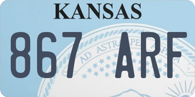 KS license plate 867ARF