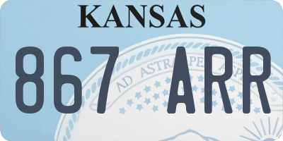 KS license plate 867ARR
