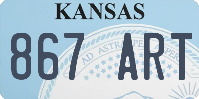 KS license plate 867ART