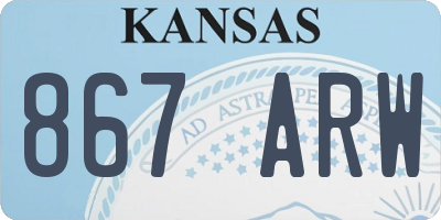 KS license plate 867ARW