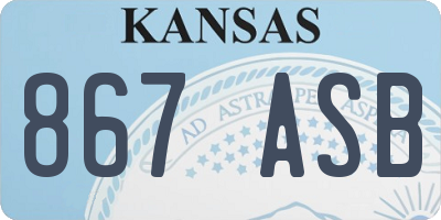 KS license plate 867ASB