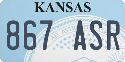 KS license plate 867ASR