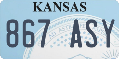 KS license plate 867ASY