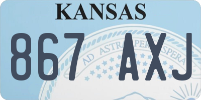 KS license plate 867AXJ