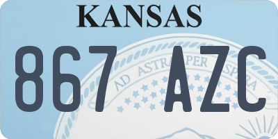 KS license plate 867AZC