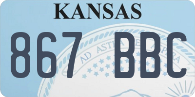 KS license plate 867BBC