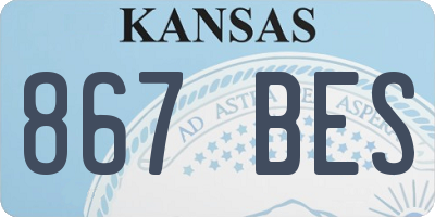 KS license plate 867BES