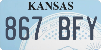 KS license plate 867BFY