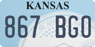 KS license plate 867BGO