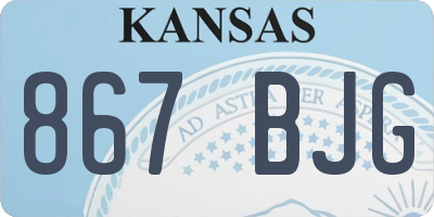 KS license plate 867BJG