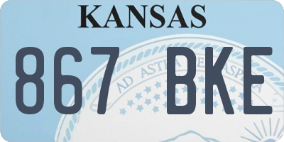 KS license plate 867BKE