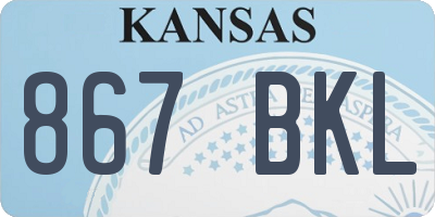 KS license plate 867BKL