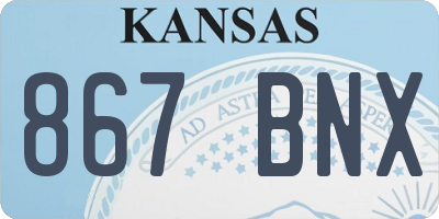 KS license plate 867BNX