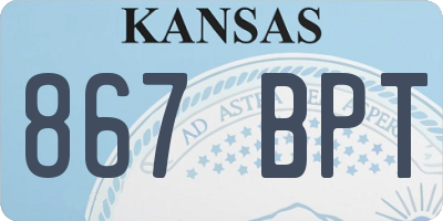 KS license plate 867BPT