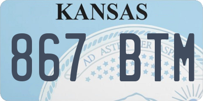 KS license plate 867BTM