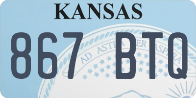 KS license plate 867BTQ