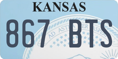 KS license plate 867BTS