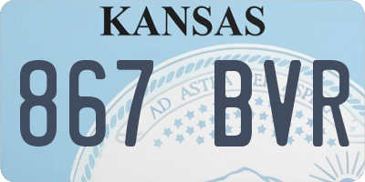 KS license plate 867BVR