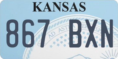 KS license plate 867BXN