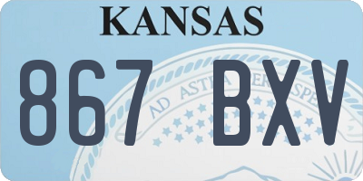 KS license plate 867BXV