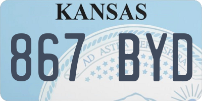 KS license plate 867BYD