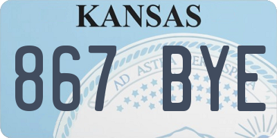 KS license plate 867BYE