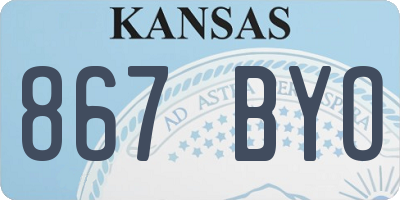KS license plate 867BYO