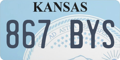 KS license plate 867BYS