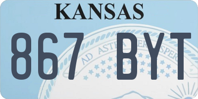 KS license plate 867BYT