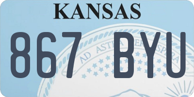 KS license plate 867BYU