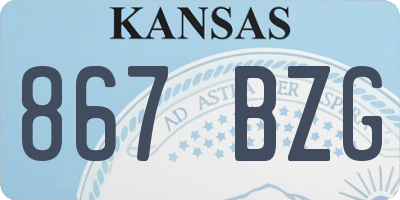 KS license plate 867BZG