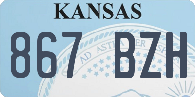 KS license plate 867BZH