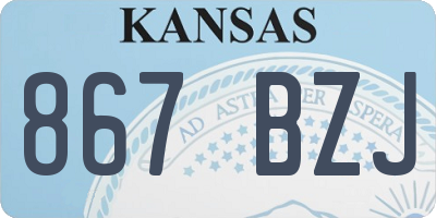 KS license plate 867BZJ