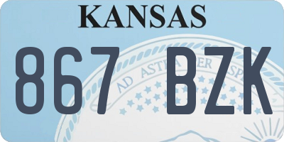 KS license plate 867BZK