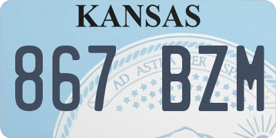 KS license plate 867BZM