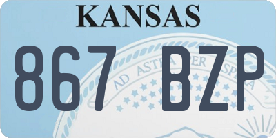 KS license plate 867BZP
