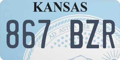 KS license plate 867BZR